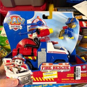 Nwt PAW Patrol Fire Rescue Vehicle Toy - Red, Blue, White